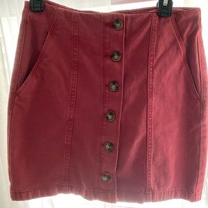 Button down jean skirt